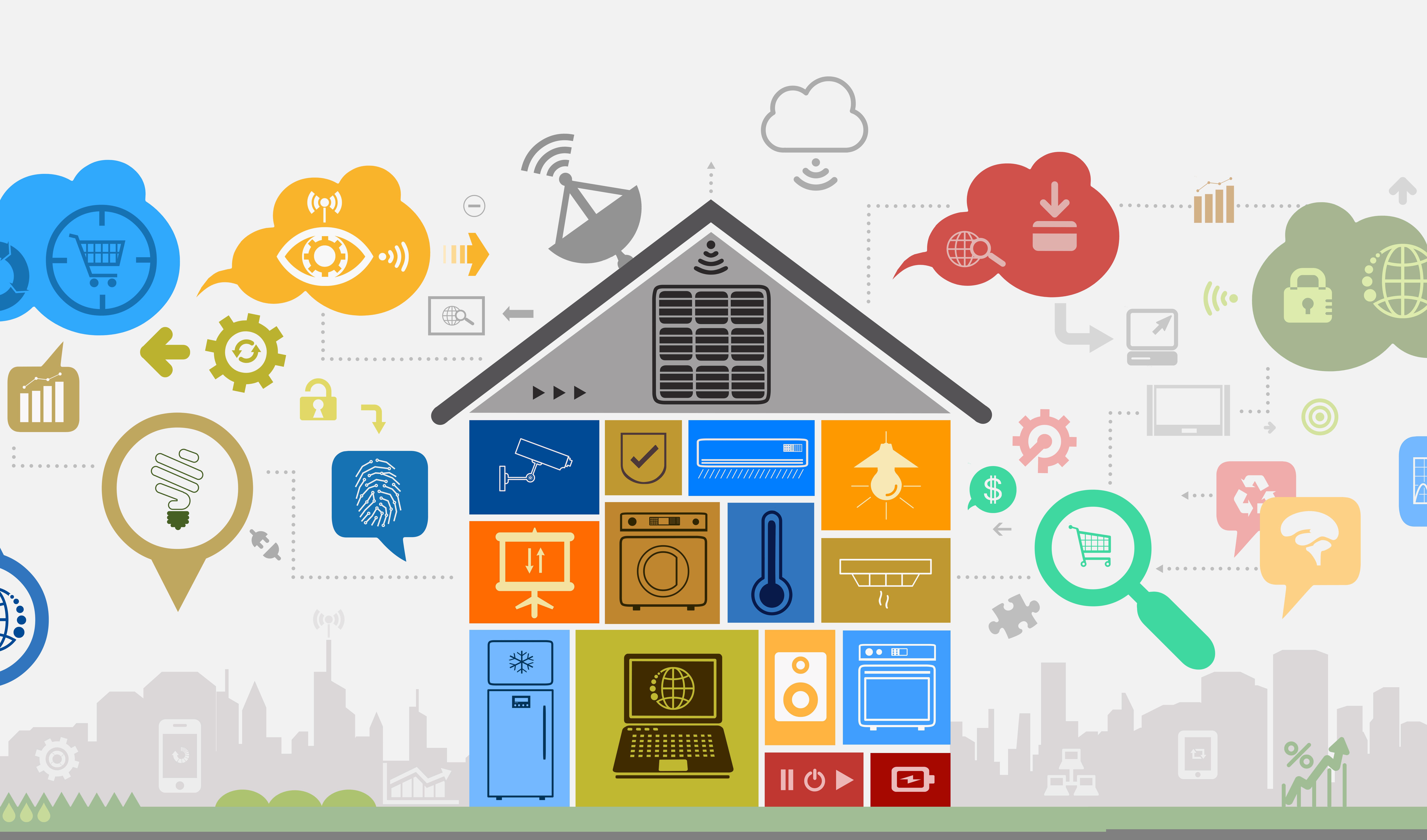 Modern luxury home automation and smart central control hub interface