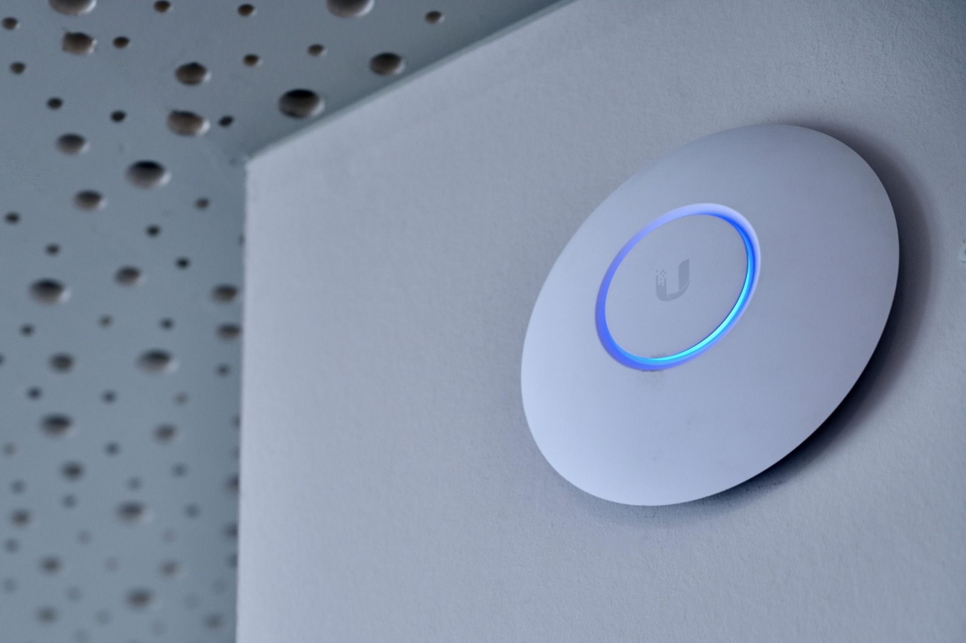 Ubiquiti UniFi wireless access point providing robust whole-home network coverage